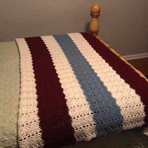 Handmade Crocheted Afghan Granny Square Quilt